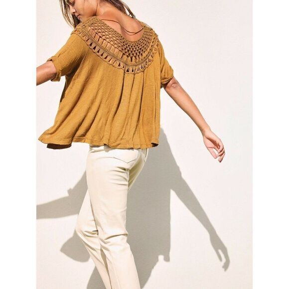 NEW FREE PEOPLE WE THE FREE COLETTE TEE - Picture 1 of 3